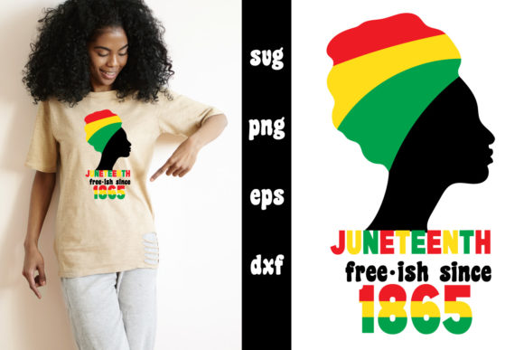 Afro Woman Silhouette SVG, Juneteenth