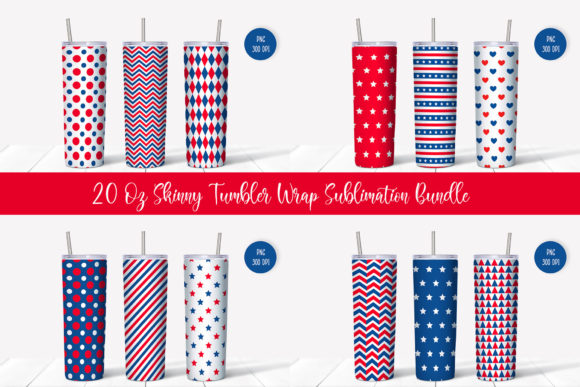 American Patriotic Tumbler Wrap Bundle