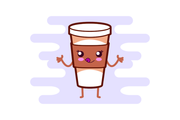 Coffee Cup Chocolate Kawaii Clipart