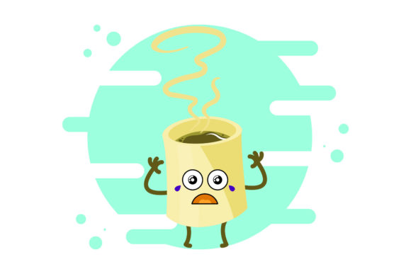 Coffee Cup Dessert Kawaii Circle Clipart