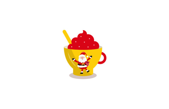Cup Christmas Santas Icon
