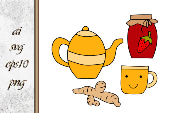 Cup of Tea Teapot Ginger and Strawberry