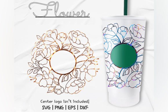 Cute Floral, Venti Cold Cup 24 Oz