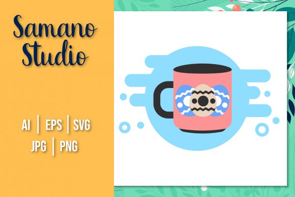 Easter Icon Creative Design Cup Vector