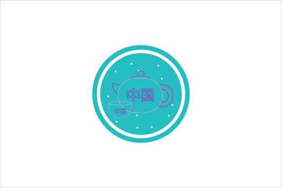 Imlek Icon Cup and Teapot Color Line