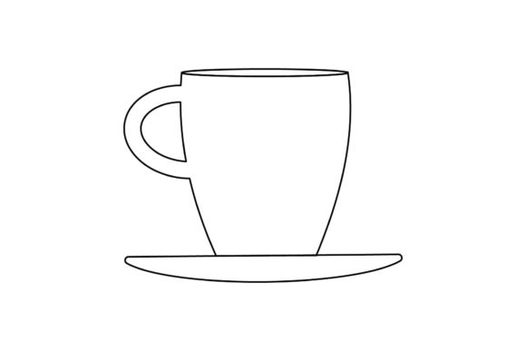Kitchen Cup Outline Flat Icon