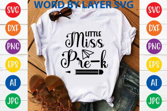 Little Miss Pre-k Svg Design