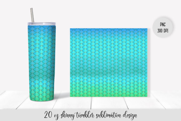 Mermaid Tumbler 20oz Skinny Tumbler Wrap