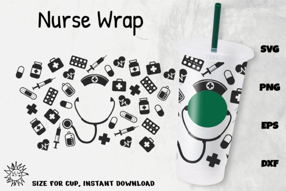 Nurse Doctor Wrap Venti Cold Cup 24 Oz