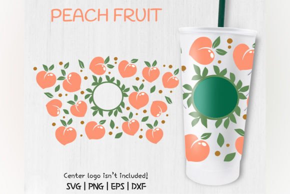 Peach Full Wrap, Venti Cold Cup 24 Oz
