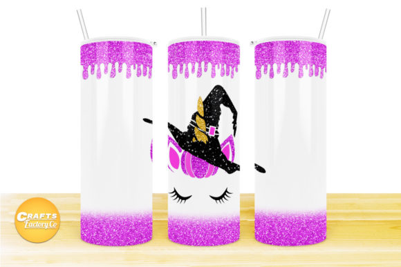 Skinny Tumbler Sublimation Unicorn Purpl