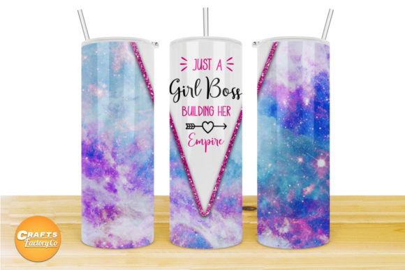 Skinny Tumbler Wraps, Just a Girl Boss
