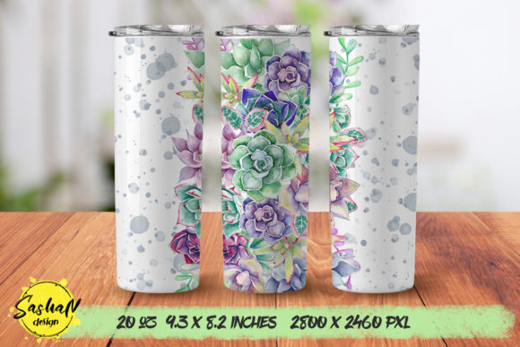 Succulent 20oz Skinny Tumbler Designs