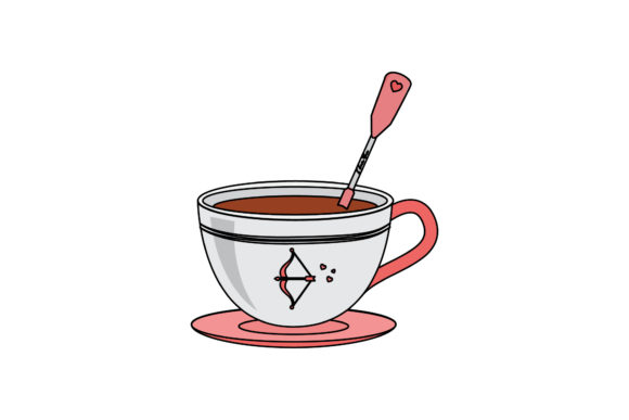 Valentine Chocolate Cup Fill Line Icon