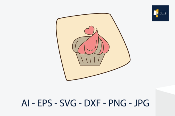 Valentine Day Icon Cup Cake Love