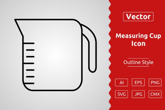 Vector Measuring Cup Outline Icon